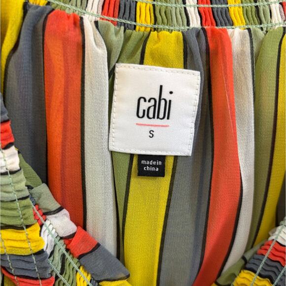 Cabi Maravilla Carnival Striped Off the Shoulder Top Size Small - Picture 6 of 6